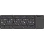 Teclado C&T plegable Bluetooth QWERTZ compacto con touchpad y numérico