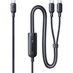 Cabo USB-C Baseus Flash 4 2-em-1 140W 1,5m Preto