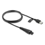 Câble USB A à 2 broches Delock 1,2 m noir pour rasoirs