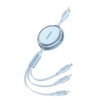 Cabo Foneng X113 3 em 1 1.1M Azul Micro USB Lightning Type-C