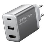 Chargeur de réseau Vention FJAH0-EU USB-C+A HDMI GaN 60W Gris