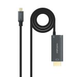 Kabel Nanocable USB-C auf HDMI 2.1 und USB-C PD 100W Schwarz 1,8 m