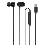 iggual In-Ear USB-C Kopfhörer mit Mikrofon und Inline-Steuerung Schwarz