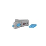 Bloqueador de port Lindy DisplayPort Bleu avec clé 5 pièces