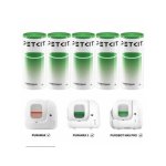 Beutel für Petkit Automatische Katzentoilette Pack 5 Rollen 8 L Kordelverschluss Grün