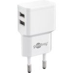 Ladegerät Goobay 44952 2 USB-Ports 2.4A Weiß