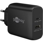 Caricatore Rapido Dual USB-C PD GaN 65W goobay 65409