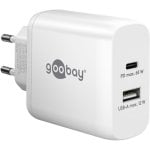 Caricatore Rapido Dual USB-C PD GaN 65W goobay 65410