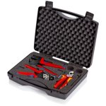 Kit di utensili KNIPEX 97 91 01 per cablaggio morbido, 3 pezzi, astuccio in plastica