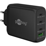 Ladegerät USB-C PD 100W 4 Ports GaN Schwarz Goobay 65555