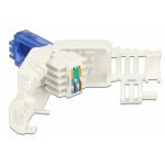Anschluss RJ-45 DeLOCK 86417 Cat6a U/UTP Blau und Weiß