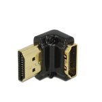 Adaptador HDMI 90° DeLOCK Macho/Fêmea Preto