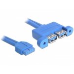 Cavo USB DeLOCK 82941 0,45 m USB 3.2 Gen 1 Femmina a Femmina Blu