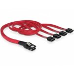 Câble mini SAS 36pin vers 4x SATA, 0,5 m, Rouge