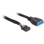 Cabo USB interno DeLOCK 83776 0,45 m adaptador de 9 a 19 pinos