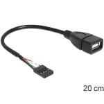 Internes USB-Kabel DeLOCK 83291 0,2 m USB A Weiblich zu Weiblich