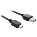 Cable USB 2.0 DeLOCK 3 m Negro Macho/Macho USB A a Mini-USB B