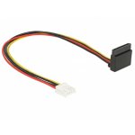 Internes DeLOCK-Netzkabel 0,3 m SATA 15 Pins zu Floppy 4 Pins