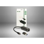 Netzwerkkarte Inter-Tech IT-732 USB Typ C Ethernet 2,5 Gbit/s Aluminium Grau