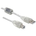 Cavo USB 2.0 A-B DeLOCK 0,5 m Grigio