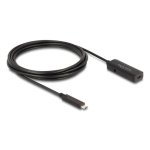USB-C-Verlängerungskabel DeLOCK 80027 3 m USB 3.2 Gen 2 10 Gbit/s Schwarz