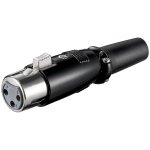 XLR 3-polig Stecker Weiblich Goobay 11680 Schwarz