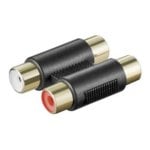 Adaptador Goobay A 181 G 2xRCA a 2xRCA Negro