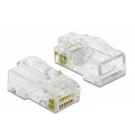 Conector RJ-45 DeLOCK 86473 Cat6 Transparente Macho Recto Policarbonato