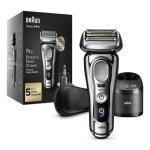 Máquina de Barbear Facial Braun Series 9 9486cc Recarregável 60min Seco e Molhado 4 Lâminas Carga Rápida