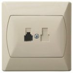Toma de corriente Ospel GPT-1A/01 Beige IP20