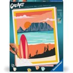 Ravensburger CreArt Malen nach Zahlen Set Sonnenuntergang am Strand 30x40 cm