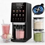 Machine à glaces Teendow KF-2501 1800W 650ml 3 Bols Noir