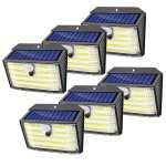 Luz Solar con Sensor de Movimiento Autrucker 180° 3 Modos IP65 6 Unidades