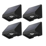 Pack 4 Luces Solares Autrucker Para Exterior, Luz Blanca Cálida LED, Impermeables