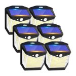 Luz Solar de Pared Autrucker 248 LED con Sensor de Movimiento IP65 6 Pack