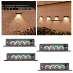 Luz Solar de Pared Autrucker 4 LED Impermeable IP65 Encendido Automático