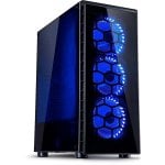 Caja PC Inter-Tech CXC2 Torre Negro Vidrio Templado Azul