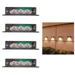 Luz Solar de Pared Autrucker 3 LED Impermeable IP65 Cálida con Sensor Automático