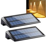 Pack 2 Luces Solares para Valla Autrucker 80 lm Blanco Cálido IP65