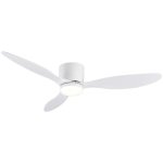 Deckenventilator mit Licht Autrucker 20W 107cm 6 Stufen LED Fernbedienung Winterbetrieb