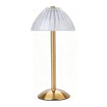 Lampe de Table LED Recargable Dorée Autonome 30 cm