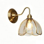 Lampe Murale Industrielle en Laiton avec Abat-jour en Verre Transparent Base E27 Autrucker
