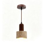 Moderne Pendelleuchte Autrucker E27 Travertin Synthetik