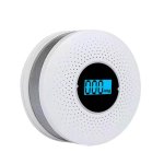 Detector de Humo y Gas Autrucker Alarma 2 en 1 Pantalla LCD Batería