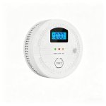 Detector de Humo y Gas Autrucker Pantalla Digital Alarma Sonora Visual LED Blanco