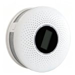 Detector de Humo y Gas Autrucker Detección Doble Alarma LCD Inalámbrico