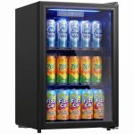 Frigorífico Mini Rolipo Silencioso 68,5cm 70L Preto Vidro Temperado