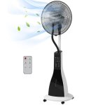 Ventilatore Nebulizzatore a Piantana Rolipo 3L 3 Modalità 3 Velocità Telecomando Nero