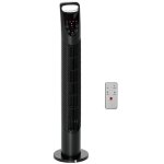 Ventilatore a Colonna Rolipo 40W 3 Velocità 3 Modalità Oscillazione 70° Timer Telecomando Nero