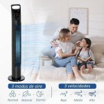 Coluna de Ar Rolipo 40W 3 Velocidades 3 Modos Oscilação 70° Comando Temporizador 7,5h